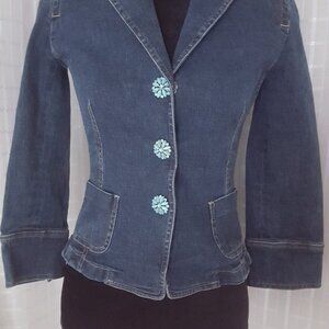 JACKET JEEN  DARK  BLUE BY TAHARI PETITE